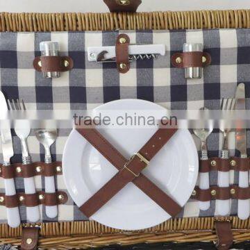 Wholesale Hand Weaving Disposable Picnic Basket With Cutlery photo-3
