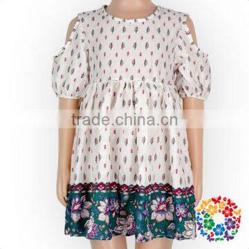 Fairy Summer Purple Floral Baby Girl Puff Sleeve Dress photo-2