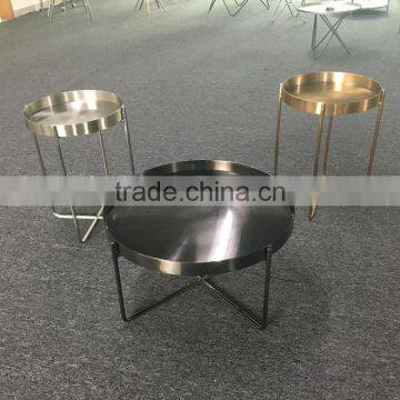 New Product Hotel Articles Metal Brass Brush Stainless Steel Coffee Table photo-5