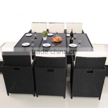 Outdoor Garden Rattan Dining Table Set photo-4