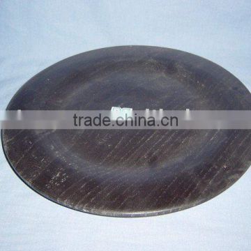 round wooden tray