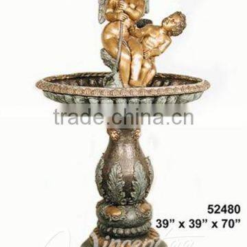 Outdoor Decor Bronze Children Water Fountain for Sale photo-2