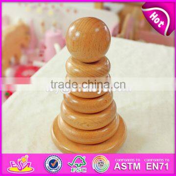 Creative Educational Baby Stacking Ring Toys Wooden Block Stacking Games for Kids W13D120 photo-3
