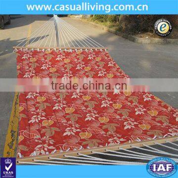 red beautiful painting design of flower hammock cot bed big size for 2 people