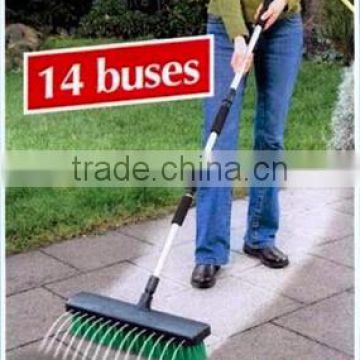 water wash garden floor decks broom with stiff bristle