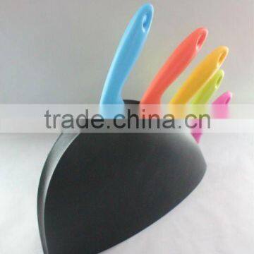 6 IN 1 KITCHEN KINFE SET W/COLORFUL HANDLE AND STANDER