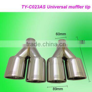 High Quality Auto Part Stainless Steel 304 Universal Double Exhaust Tip photo-3