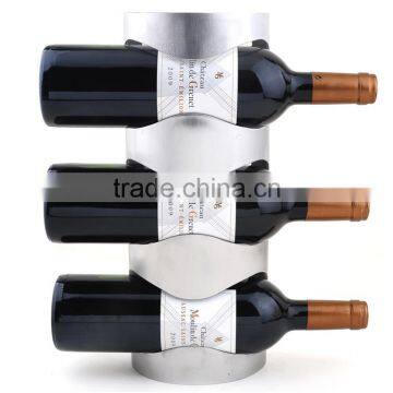 Hotsale home use Table Top Stainless Steel Single Bottle round wine rack