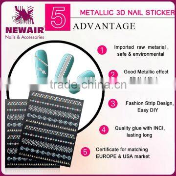 New Air Nail Shining Decorative Sticker Metallic Aluminum Nail Foil Stickers photo-5