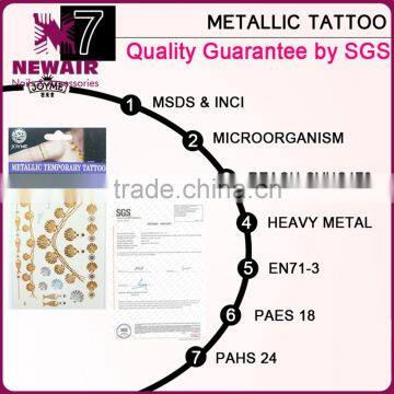Newair Gold Tattoo Flash Tatto Metallic Tattoo Temporary photo-4