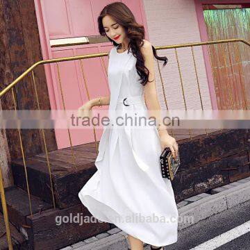 New Fashion Latest Design Lady Sexy Chiffon Maxi Dresses,long Dress With Waist Belt Women photo-2