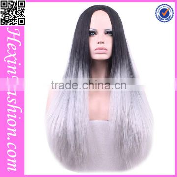 No MOQ Limited Ombre Grey Practice Wig Wholesale