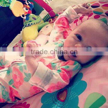 Wholesale Newborn Baby Clothes Romper Print Floral Cotton Clothes photo-3