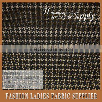 Shaoxing Cicheng Textile New Design Knitted Jacquard Fabric With Lurex for Elegent Lady Dress