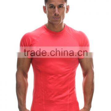Muscle Tee Shirts Stretch Cotton t Shirt Plain Blank T-shirt photo-4