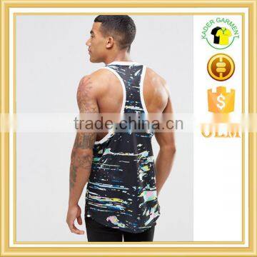 New Fashion Stringer Singlet Dry Fit Gym Tank Top With Curved Hem photo-2