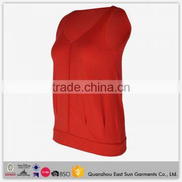 OEM Low Price Sleeveless Top Y Collar Bodybuilding Summer Ladies Fitness Running Custom Women Sports Singlet photo-2