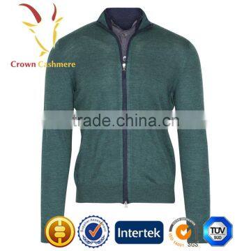 Men Zipper Cashmere Cardigan Sweater