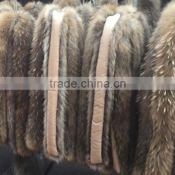 BBG-H-9 Natural Color Real Raccoon Fur Trim for Hood photo-3
