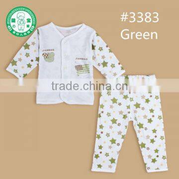 Eco-friendly Jesery Unisex Cute Long-sleeved Bamboo Baby Clothing Set photo-6