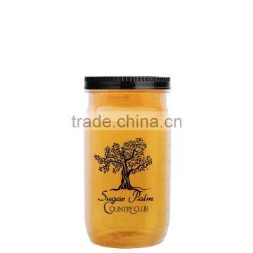 USA Made 27 oz Tritan Storage Mason Jar With Screw-On Lid - Measurements on Side of Jar and Comes With Your Logo photo-2