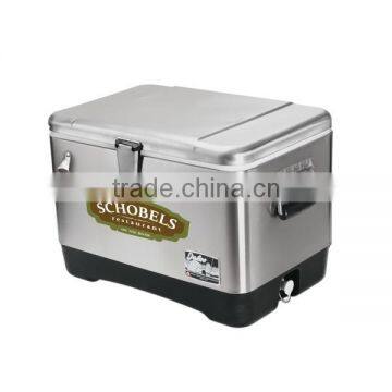 USA Made Igloo Stainless Steel 54 Quarts Cooler - made from durable, rush resistant stainless steel and has a 85 can-capacity