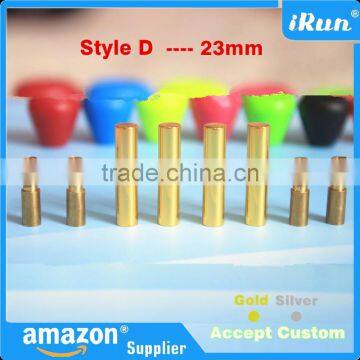 (MOQ:100pcs) Round Metallic Shoelaces Aglets - Mixed Color Shoestrings Tips - High Quality Shoe Lace Cylinder Metal Aglets Tips photo-2