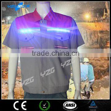 Reflective Built-in LED Light Flashing Working T-shirt photo-2