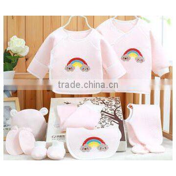 Factory price winter infant designer clothes set pink baby clothing sets good quality