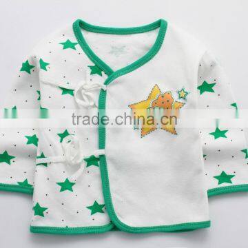 Long Sleeve Cotton Soft Star Pattern Cheap Newborn Baby Clothing Set photo-3