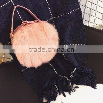 2016 Newest Design Woman Rabbit Fur Handbag Messenger Bag photo-3