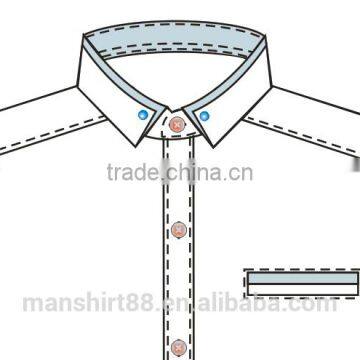 Custom Model Long Sleeve Turn up Collar Bespoke Man Shirt photo-2