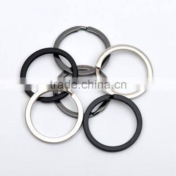 1inch 25mm Metal Flat Iron Round Split KeyRing Key Holder,Metal Keychain Accessories Nickle,black,matt Enamel RING-001 photo-3