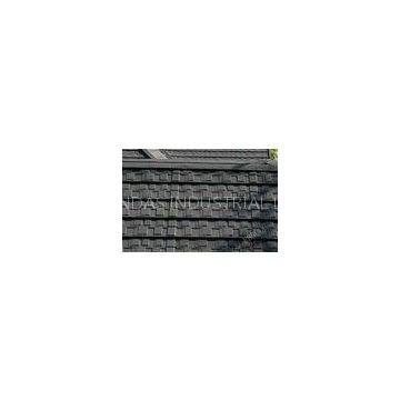 Windproof Corrugated Stone Coated Roofing Tiles Grey , House Exterior Roofing Tiles