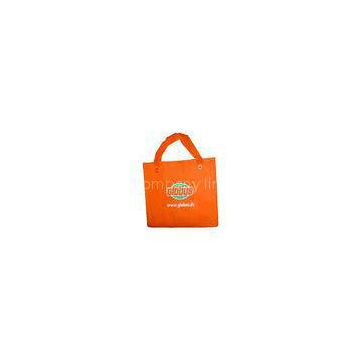 Printed Reusable Non Woven Shopping Bags for Advertisement , Orange