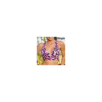 Sublimated Red Leopard Sports Bra Womens Yoga Wear in nylon