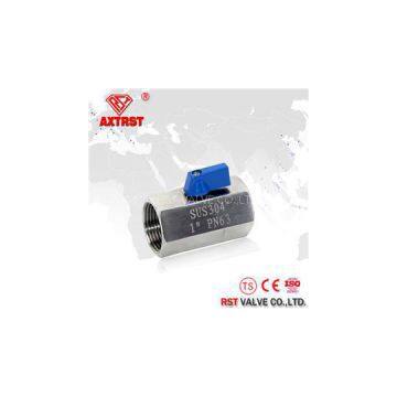1PC Stainless Steel Floating Thread Mini Ball Valve PN63