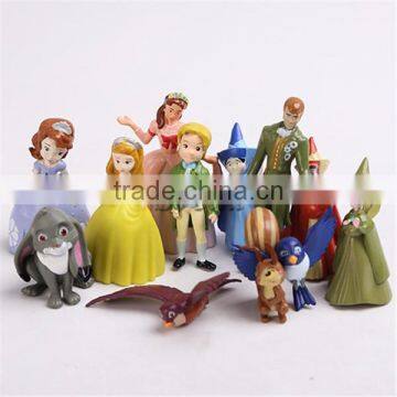 Hot selling Sofia The First Figure doll toy set of 12pcs, Princess Sofia action figure toy, PVC dolls