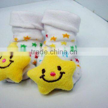 Cute Red SunflowerNewborn Anti Slip Floor Socks Baby Fashion Cotton Socks Lovely Booties Infant Slipper Socks