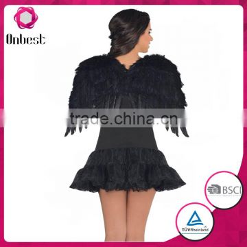 HOT selling handmade angel wings black large feather angel wings for adult woman halloween toys