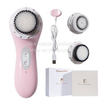 Pink CNV PRO Electric Face Brush Facial Brush Waterproof Sonic Cleansing System Portable Face Exfoliator Rechargeable photo-4