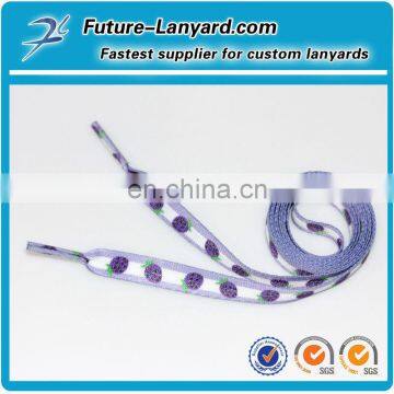 Supply flat smooth shoelaces with custom logo