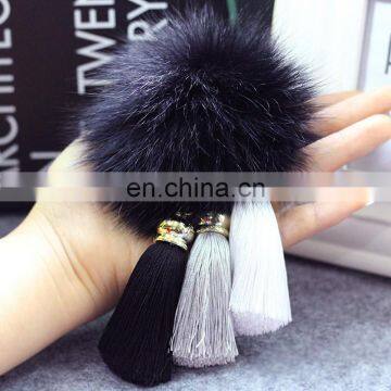 Genuine fox fur ball handmade fur pompom gift pendant wholesale