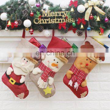 Amazing Christmas Gifts Santa Claus Snowman Elk Christmas Stocking