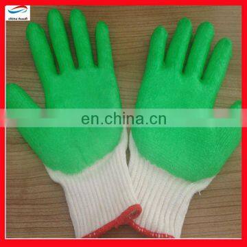 rubber coated String Knit Glove/rubber film coated safety glove