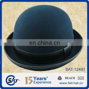 100% Austrilian wool felt bowler hat with delicated