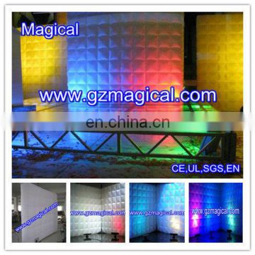 inflatable air wall tent/ indoor air wall lighting for stage