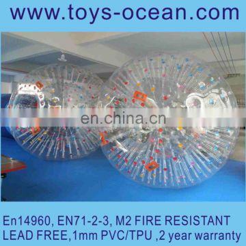 inflatable human hamster ball for kids or adults DIA 3M (10ft) Clear design