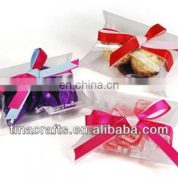 Clear plastic chocolate boxes