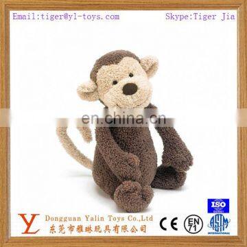 Realistic eco-friendly plush animal toys cute fluffy monkey with particles